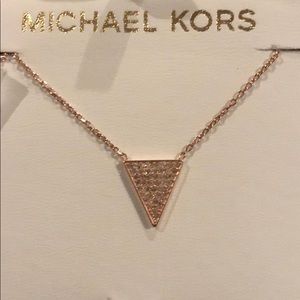 Michel Kors rose gold necklace